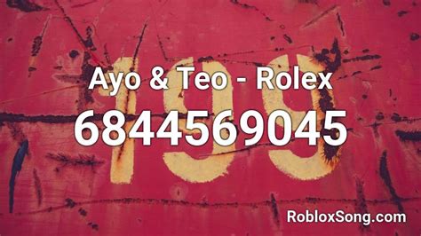 aye and teo rolex id for roblox